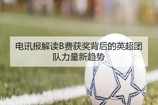 电讯报解读B费获奖背后的英超团队力量新趋势 | mksportsapp